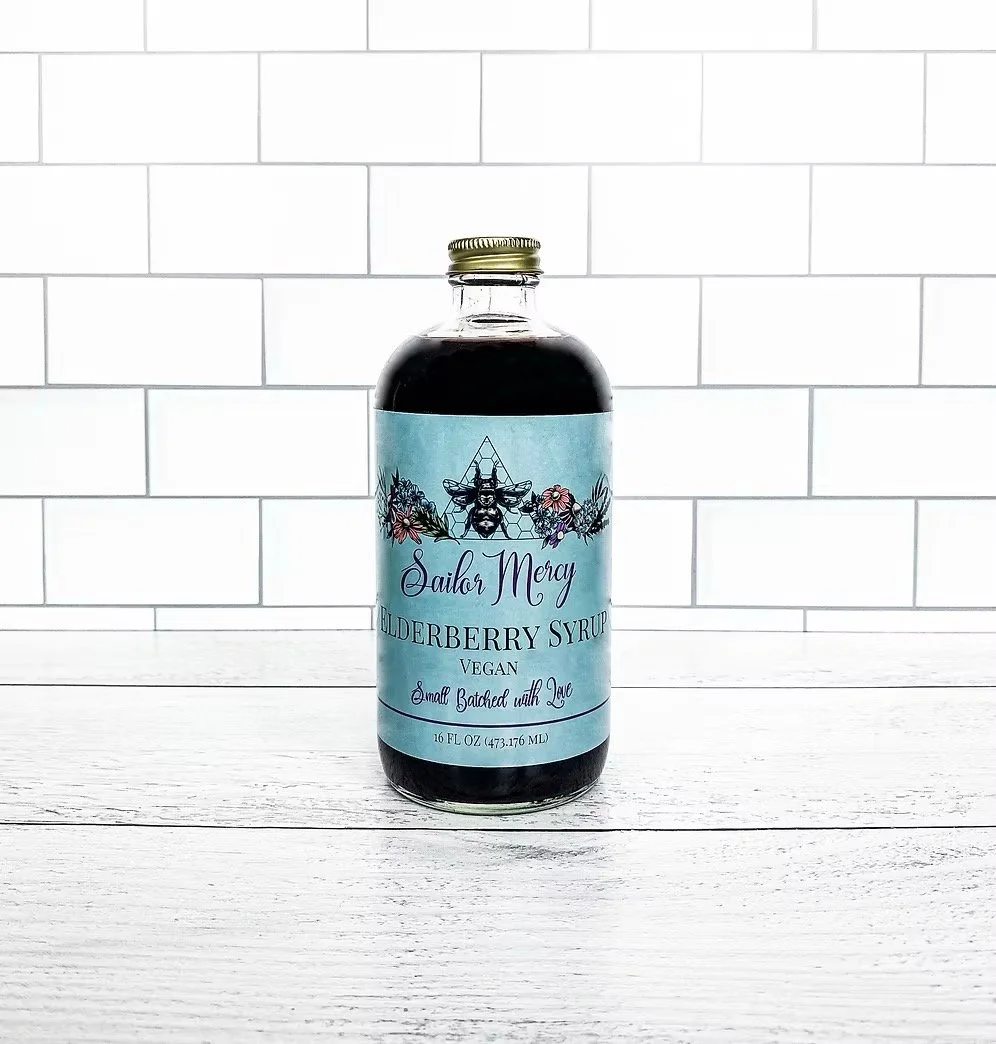 Vegan Elderberry Syrup with Maple Syrup | Honey-Free Immune Support