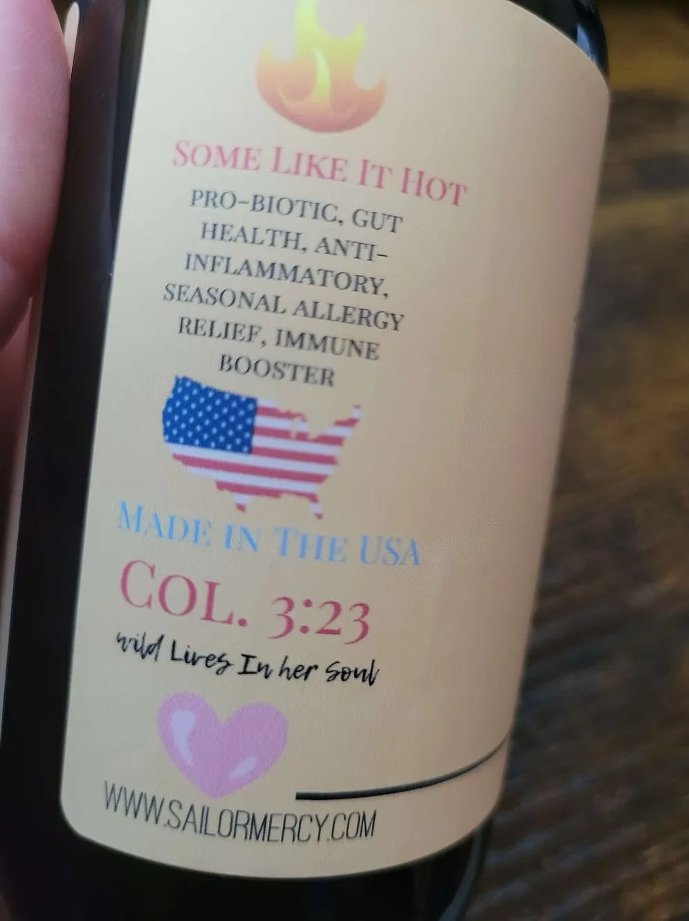 lava fire cider bottle back label spicy wellness tonic
