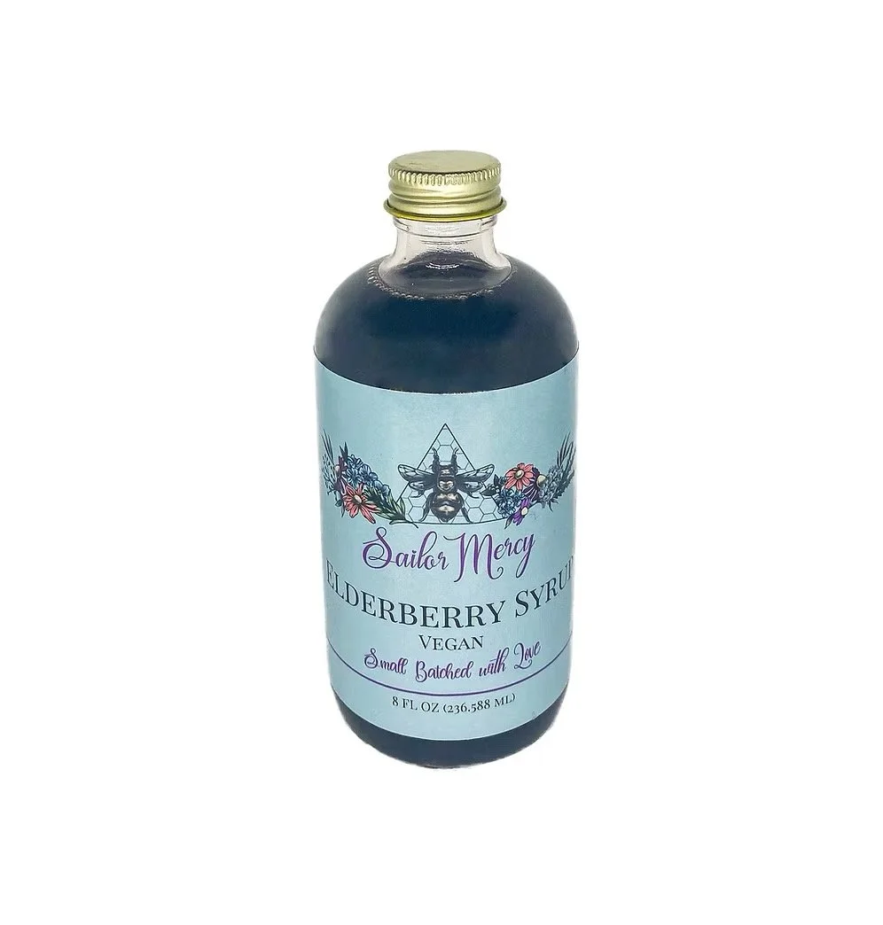 Vegan Elderberry Syrup with Maple Syrup | Honey-Free Immune Support