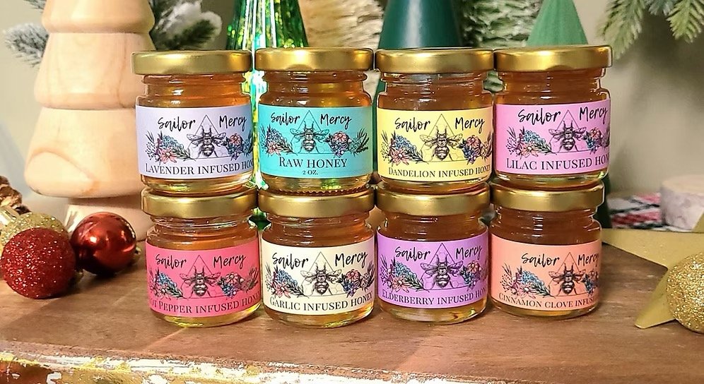 infused honey jars variety floral herbal flavors gift set