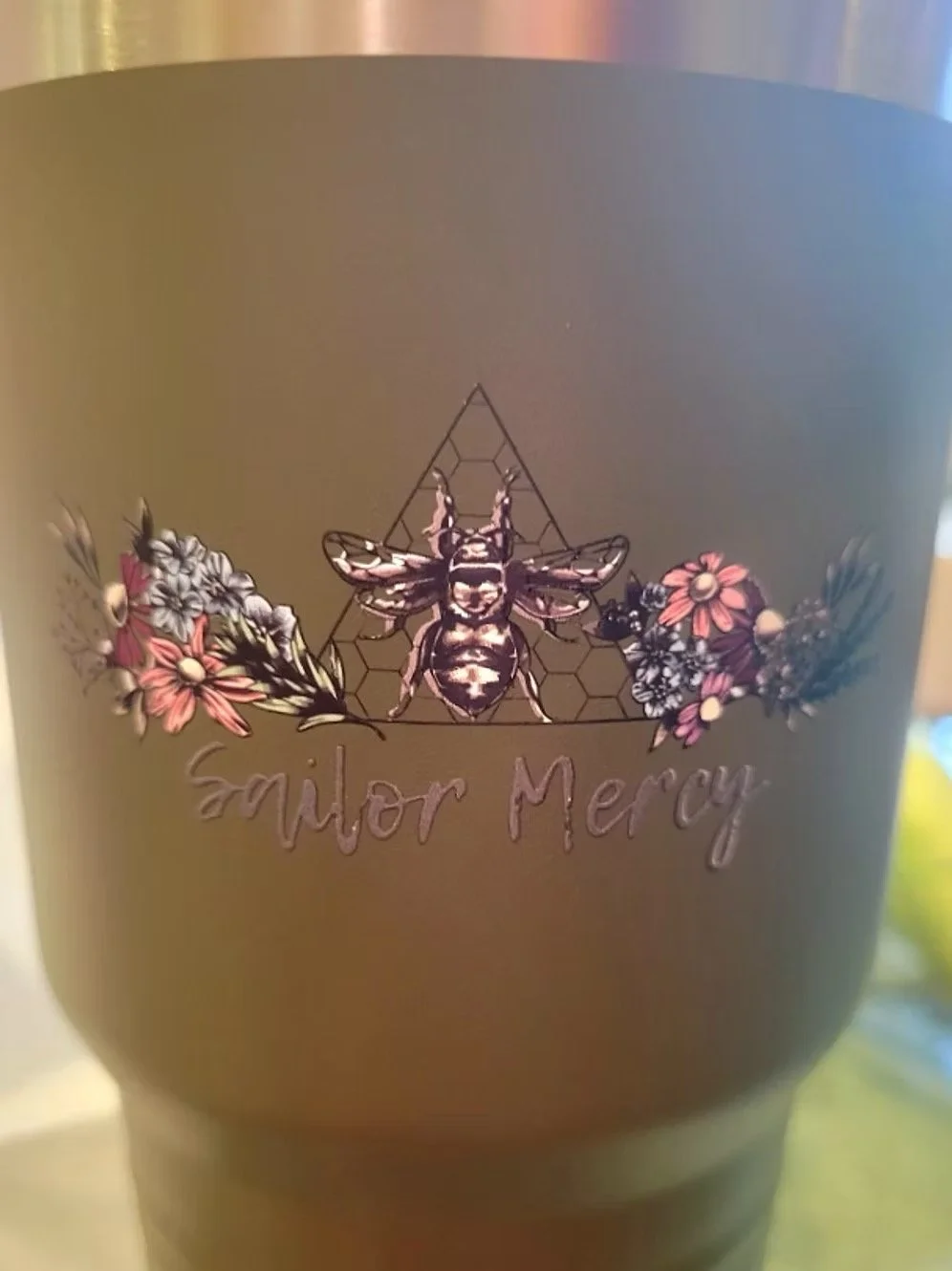 bronze 30oz insulated metal tumbler sailor mercy reusable drink cup