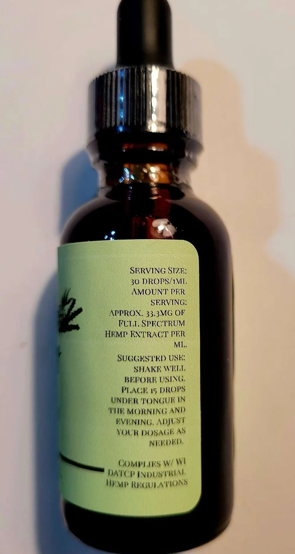 CBD tincture full spectrum oil 1000mg bottle with Sailor Mercy label
