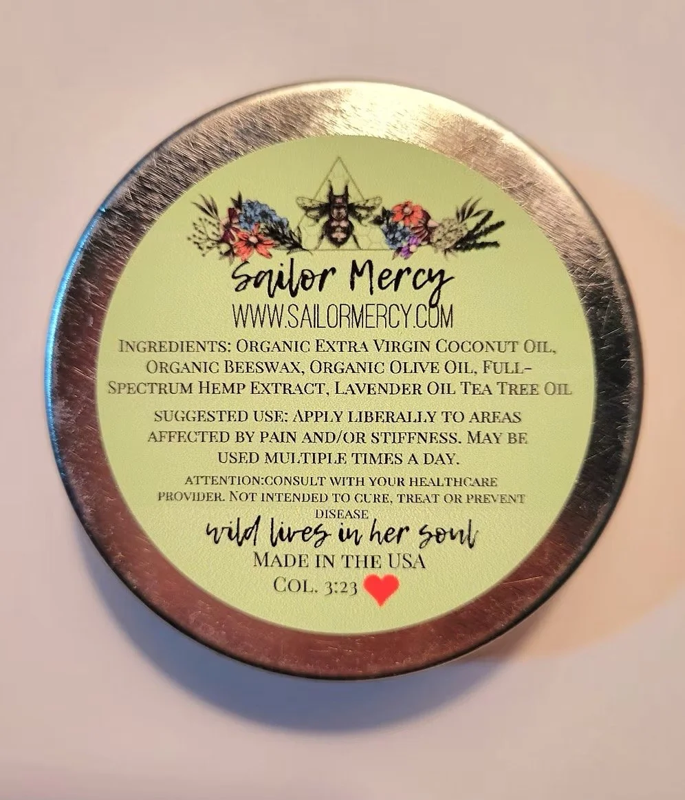 cbd body balm ingredients label full spectrum hemp skincare balm