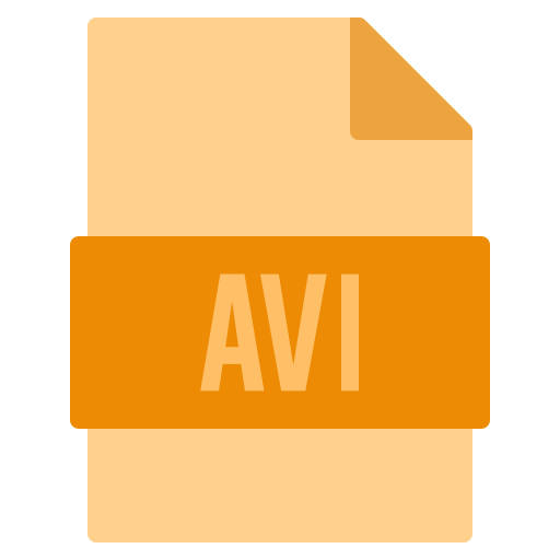 Icon of a paper document with an AVI file label.