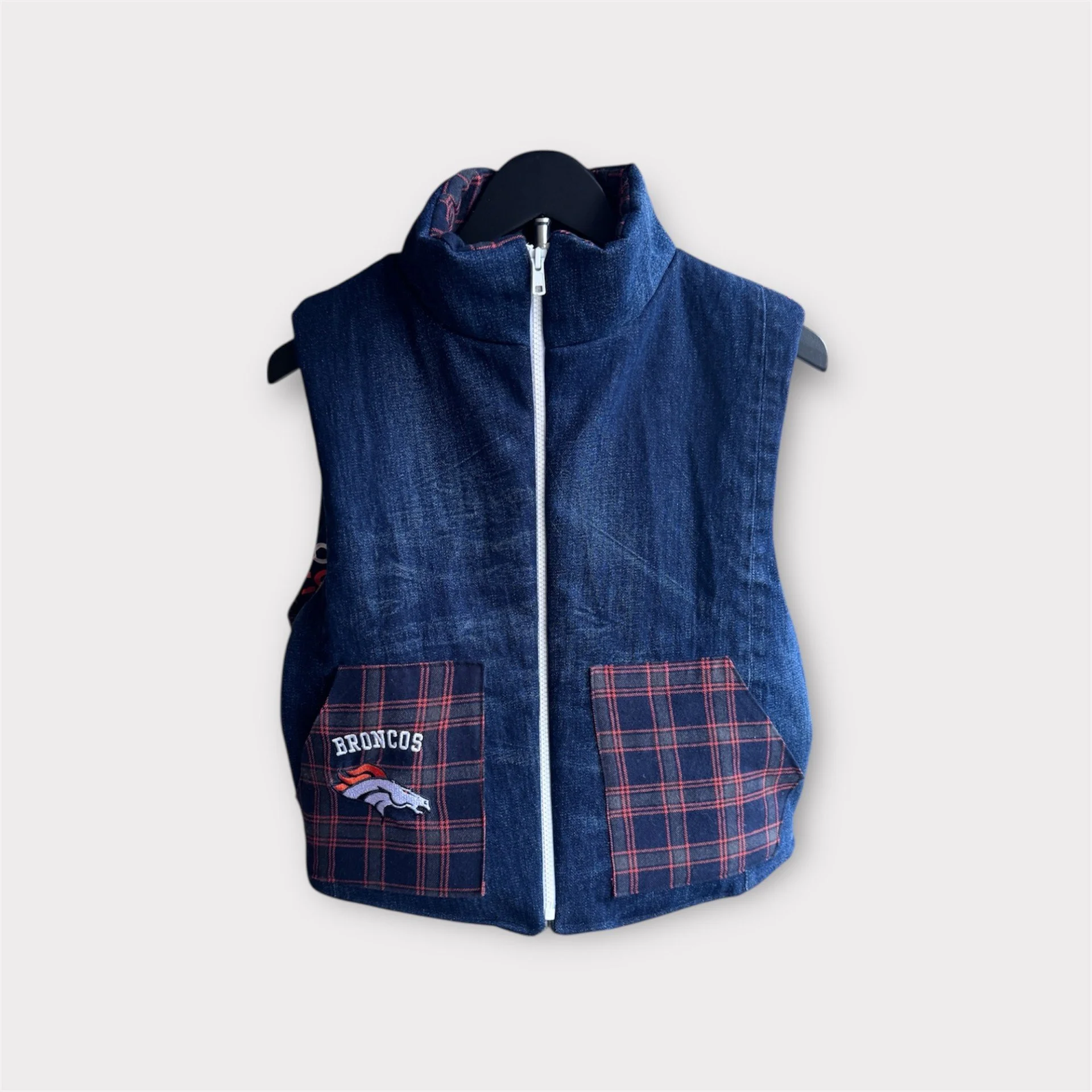 Denver Broncos Denim Vest