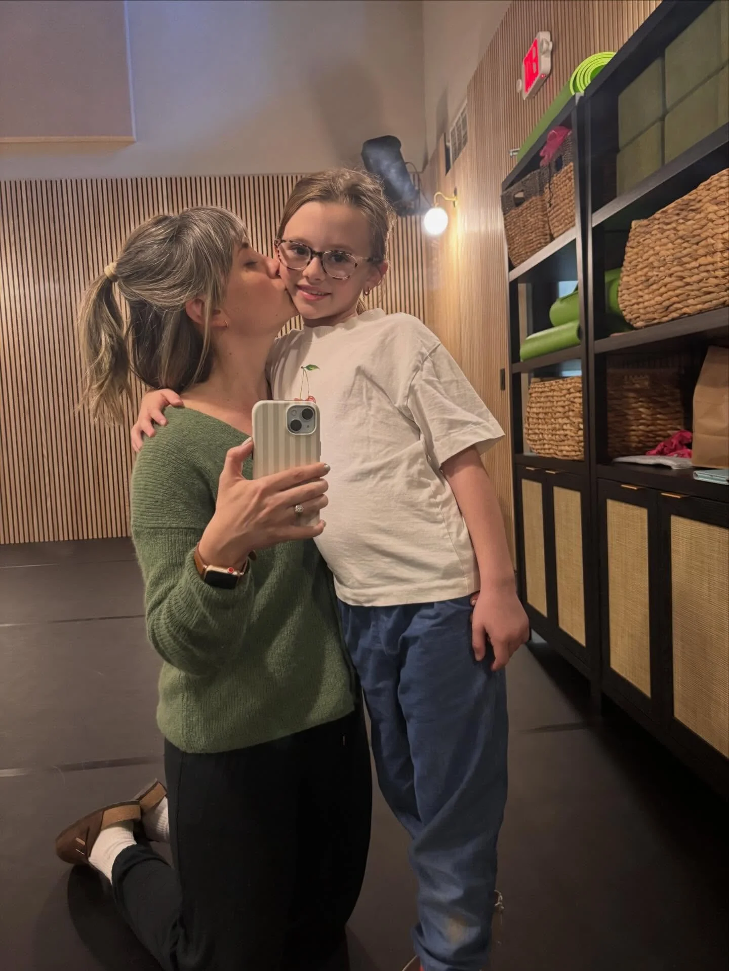 Sweet Avonlea helped her mama get ready for classes today!