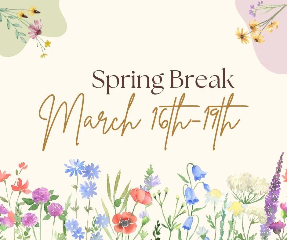 Our Studio Spring Break is this week.  Everyone rest and get ready for recital time. 🥰