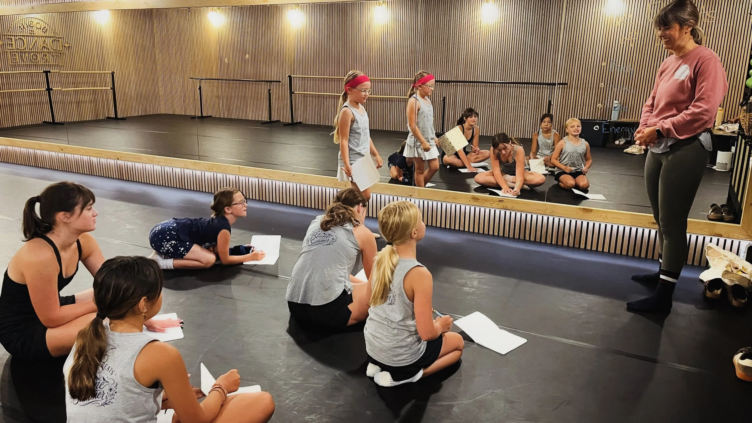Choreography camp day one was a success!  These girls are not afraid to try new things and are full of creativity&hellip;. We have more summer camps to come and are also registering for fall classes. Go to boonedance.com for all the info.