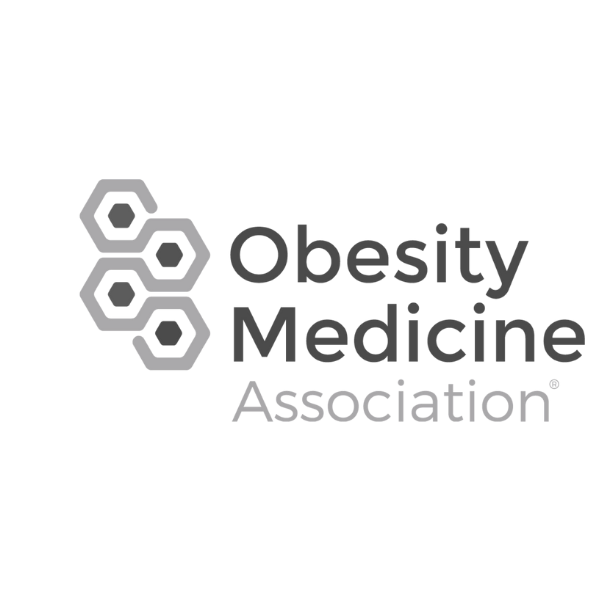 Logo of the Obesity Medicine Association with a hexagonal honeycomb pattern.