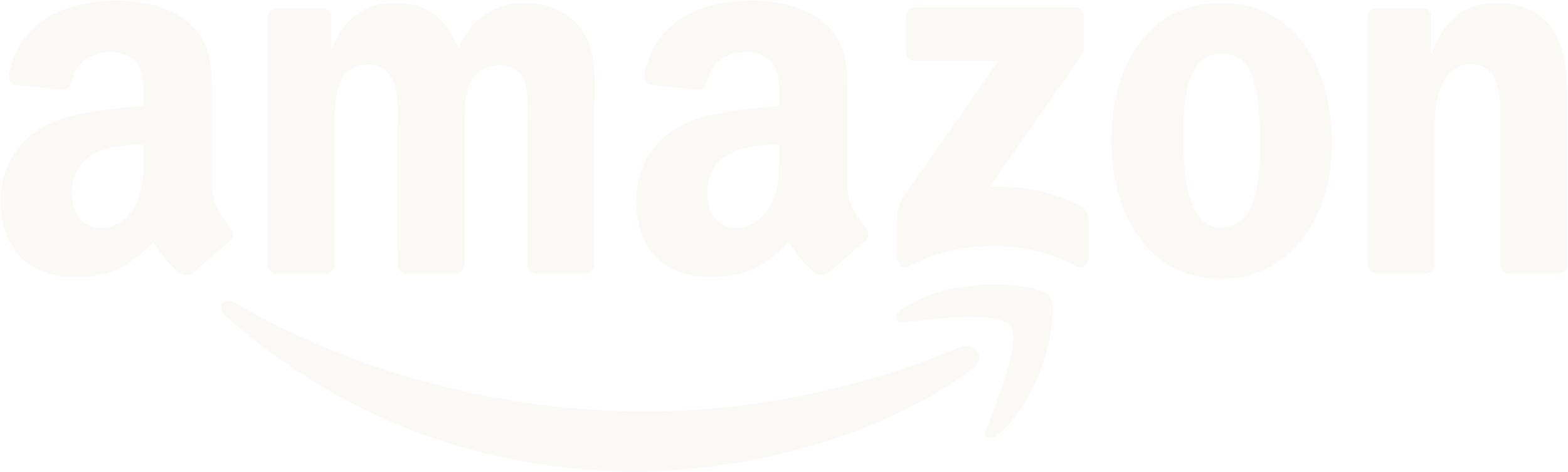 The Amazon logo in black and white with a curved arrow underneath.