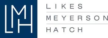 Logo with a stylized blue 'M' and 'H' on the left, and the text 'LIKES MEYERSON HATCH' on the right.