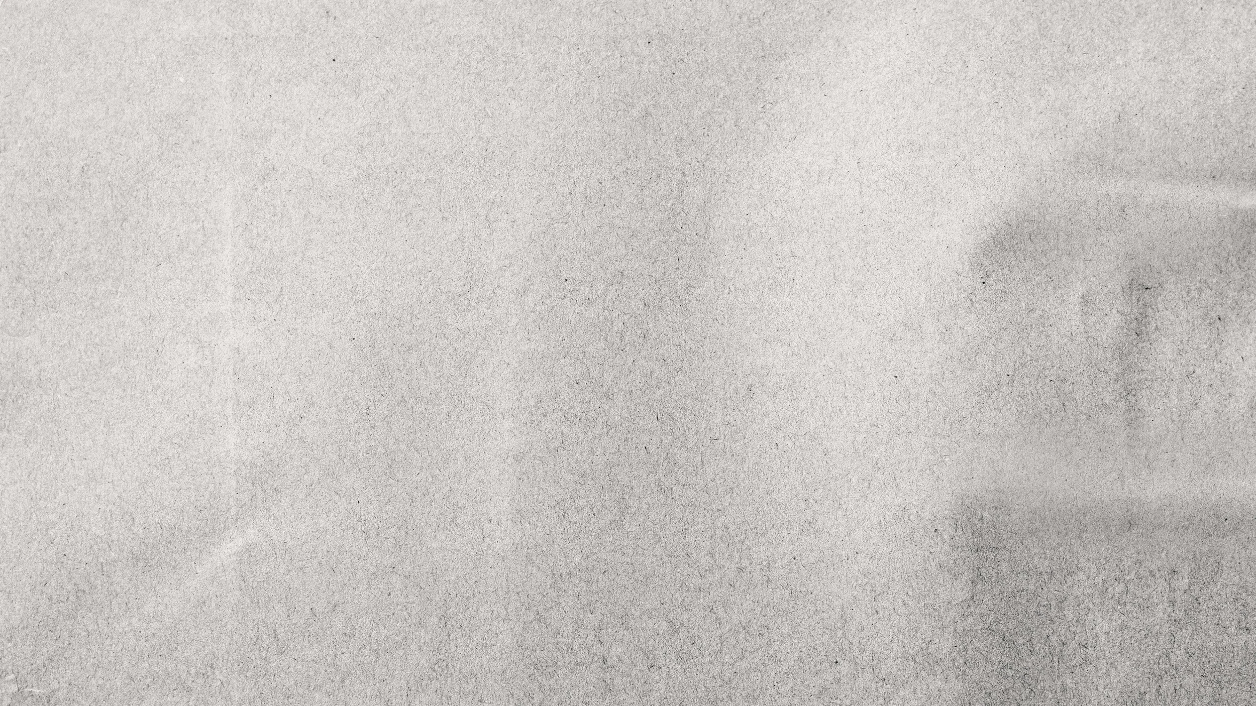 A close-up shot of a light gray, textured paper surface with subtle shading and small specks.