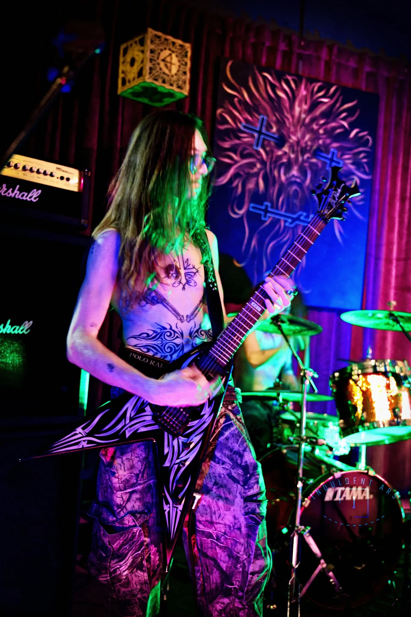 Slowrot's guitarist captured in action.