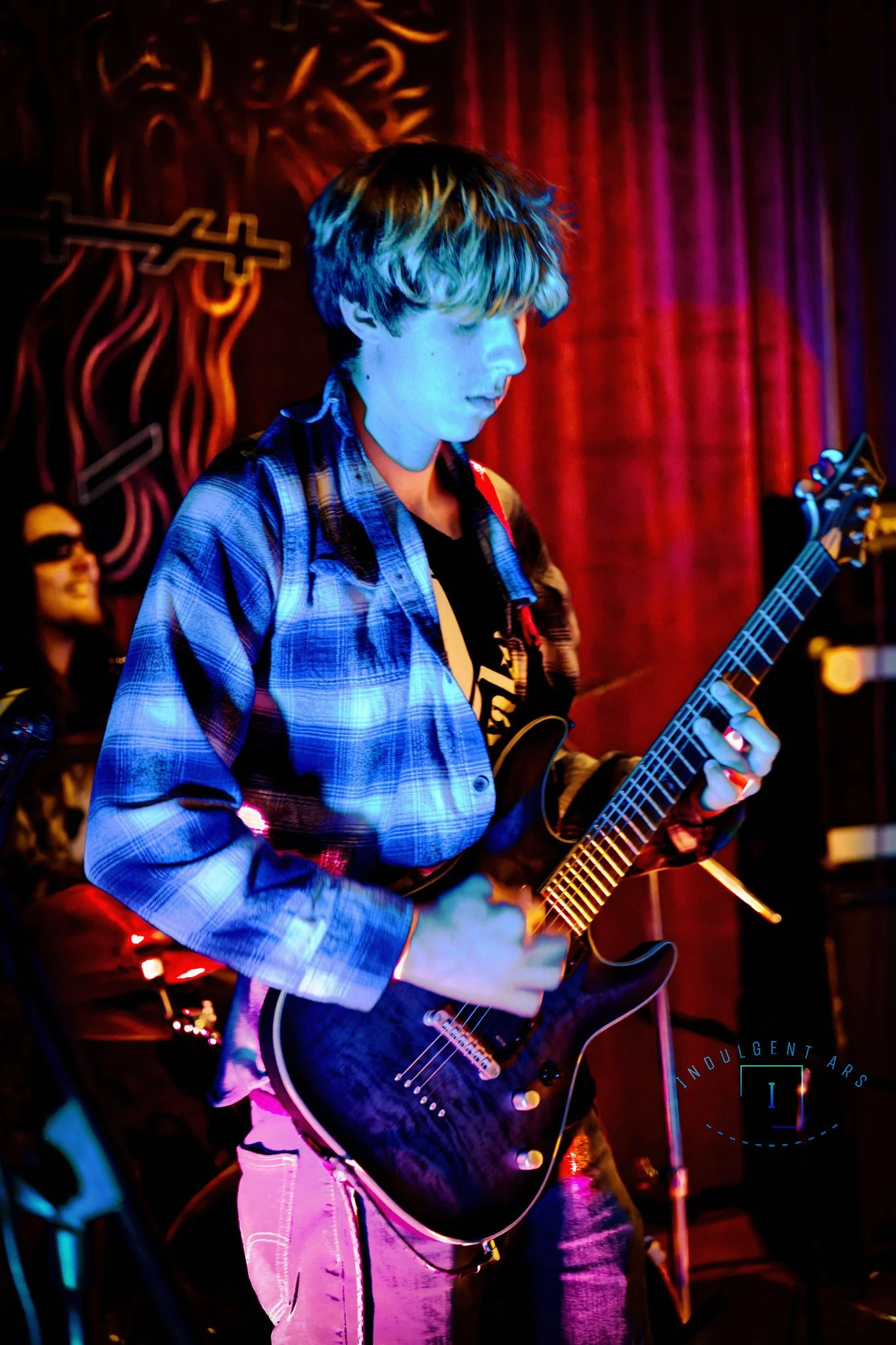 Another of Veneficus Doom's guitarist is captured in action. 