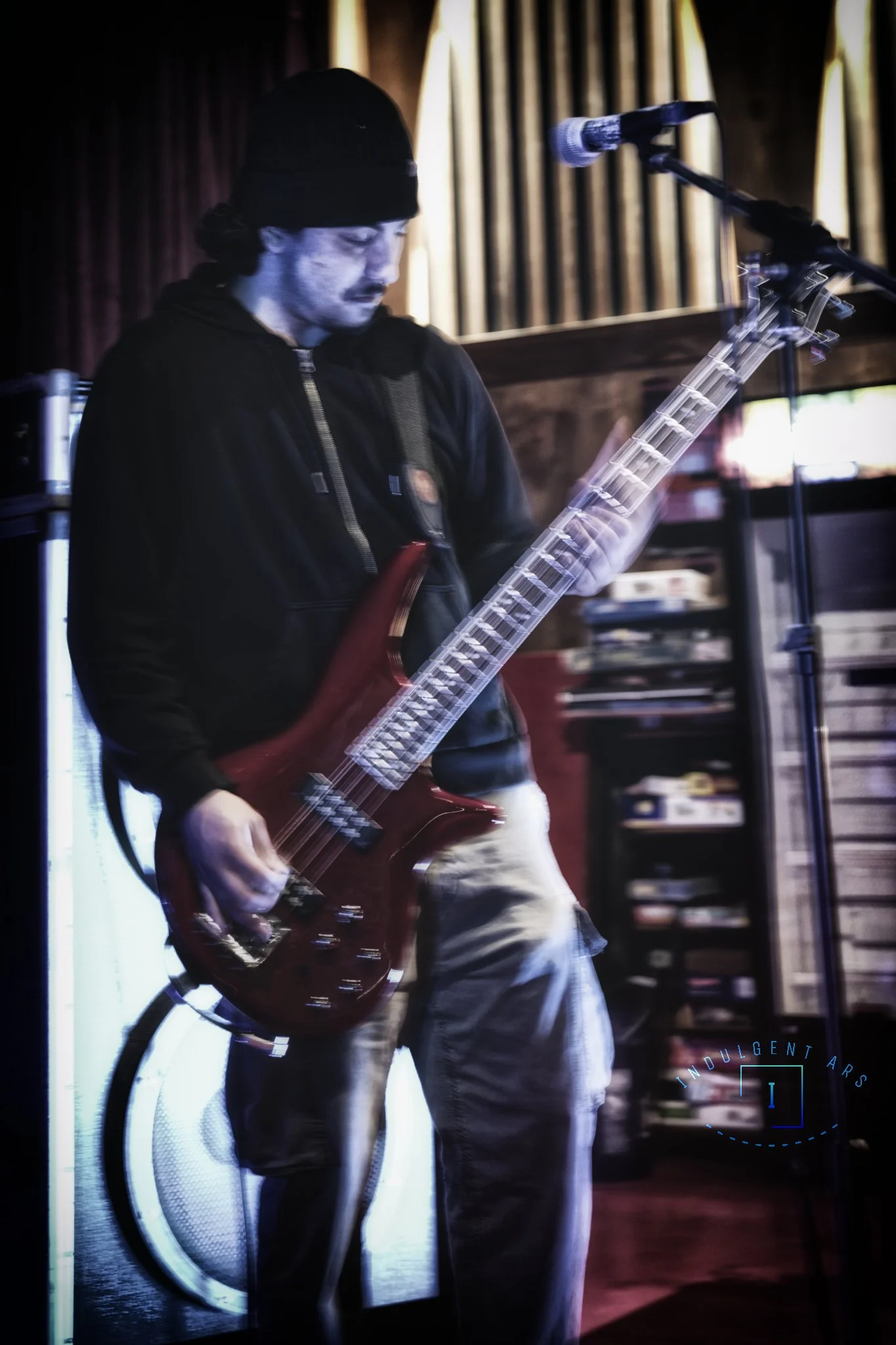 Slowrot's bassist captured in action.