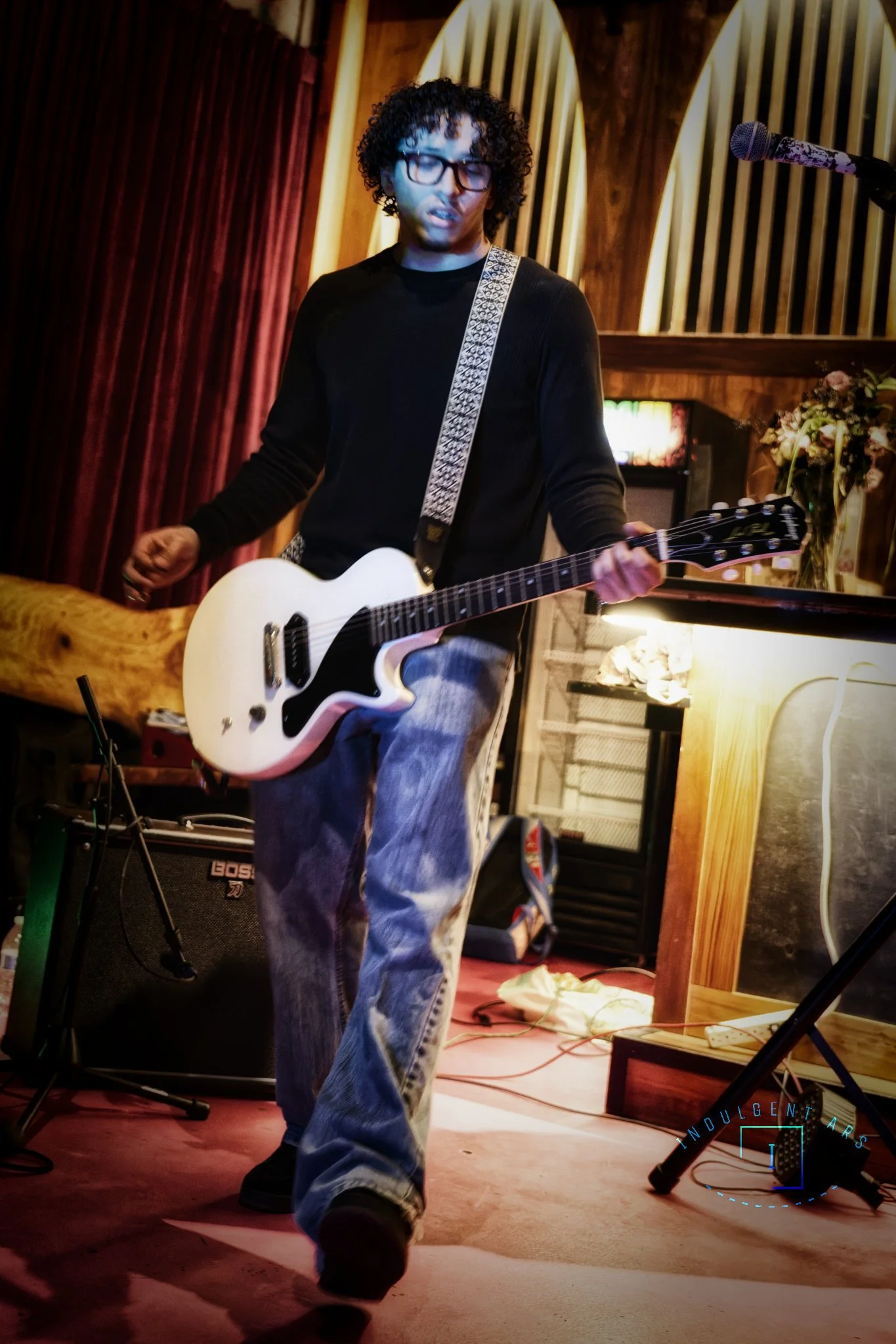 The Librarians' guitarist and vocals captured in action here.