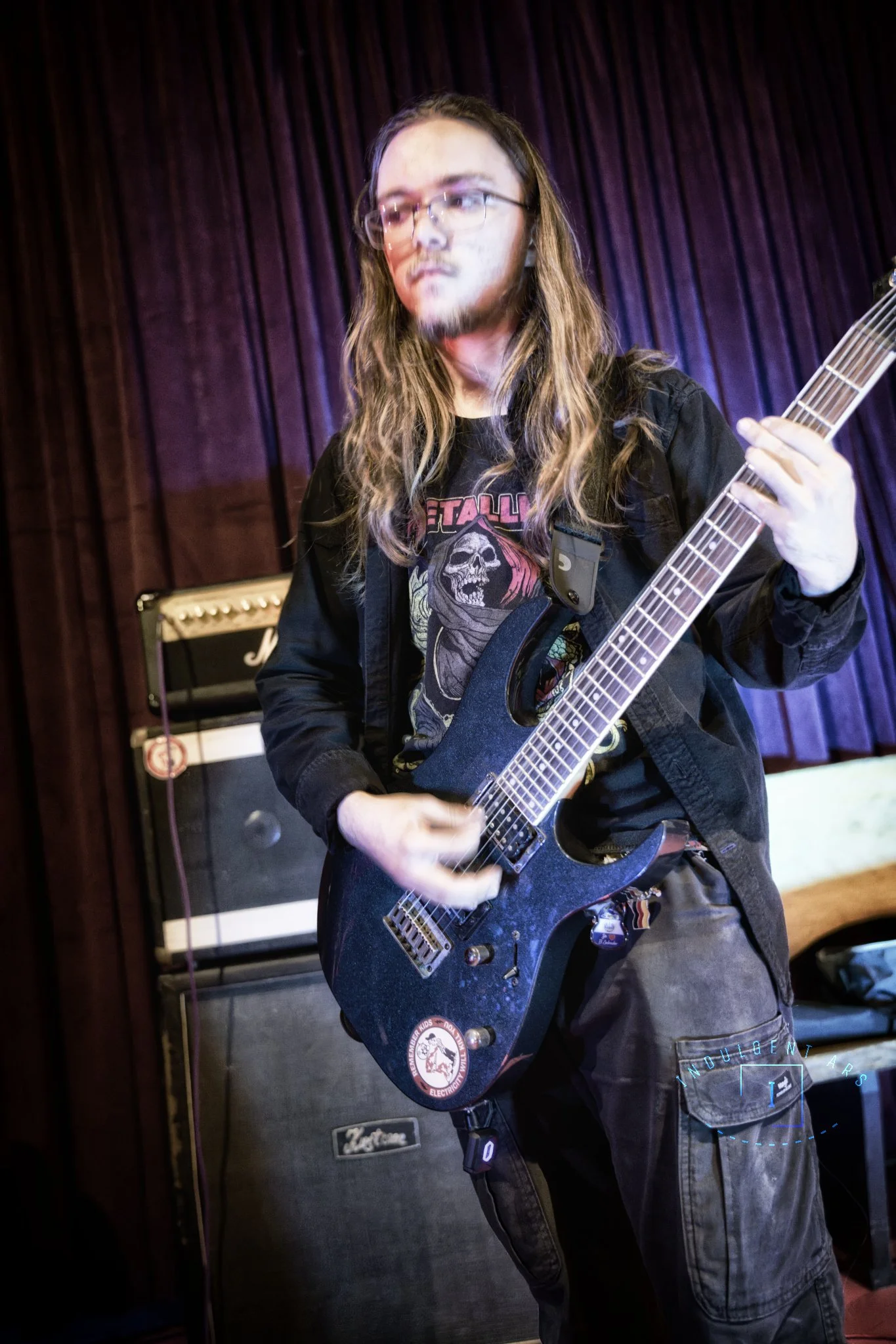 Veneficus Doom's guitarist is captured in action. 