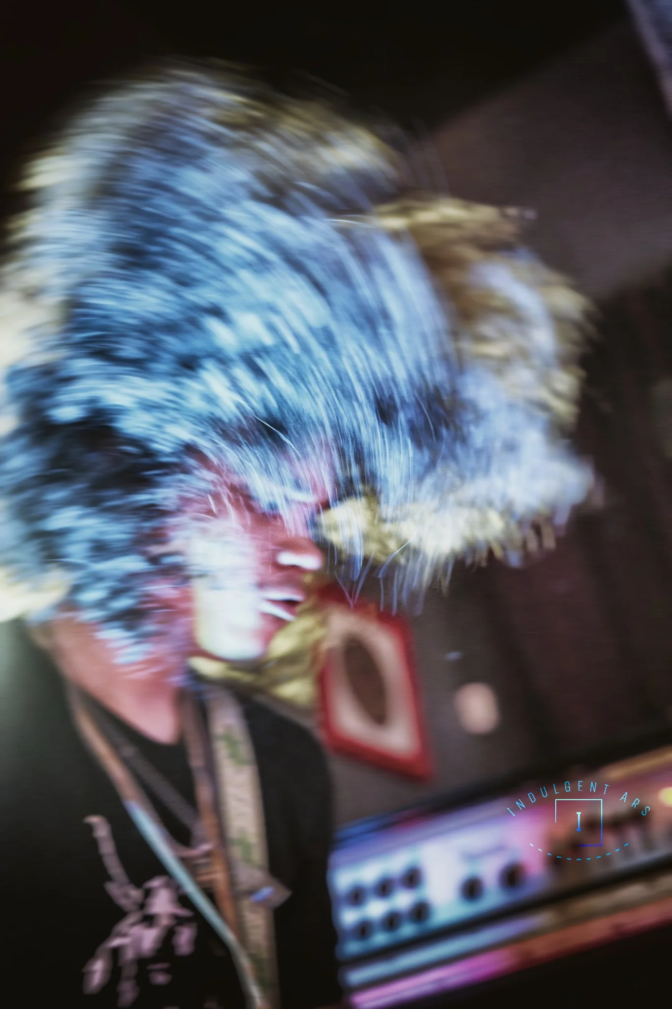 Veneficus Doom's lead vocalist is captured in action. 