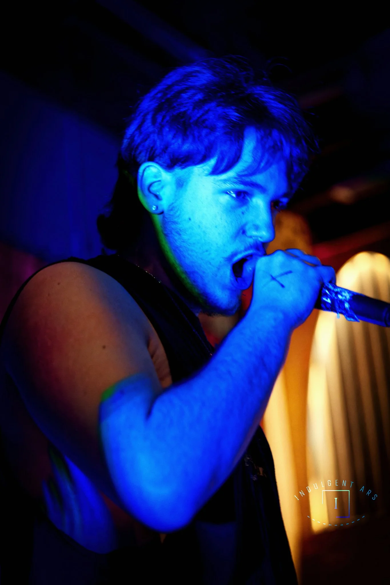 Corpse Corrosion's vocalist captured in action.