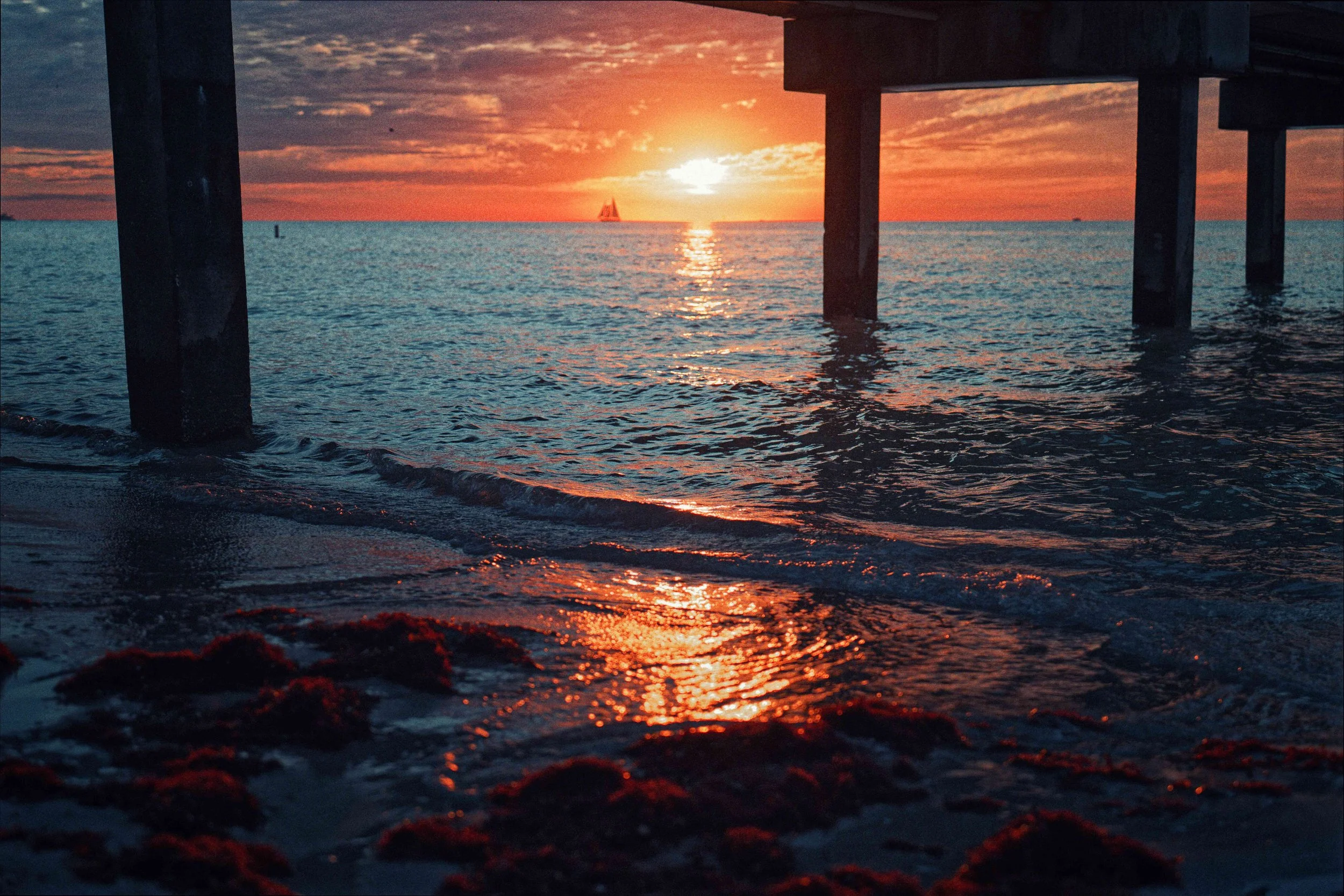 Sunset Under Pier - Inaugural Collection - Limited Edition Fine Art Print