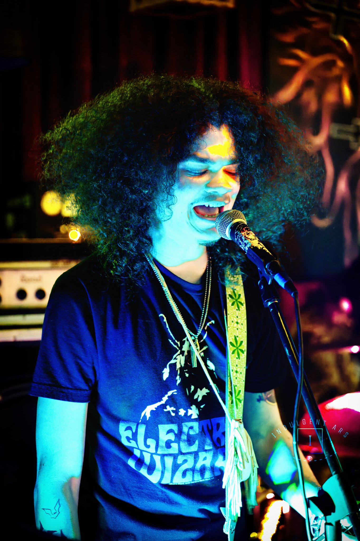 Veneficus Doom's lead vocalist is captured in action. 