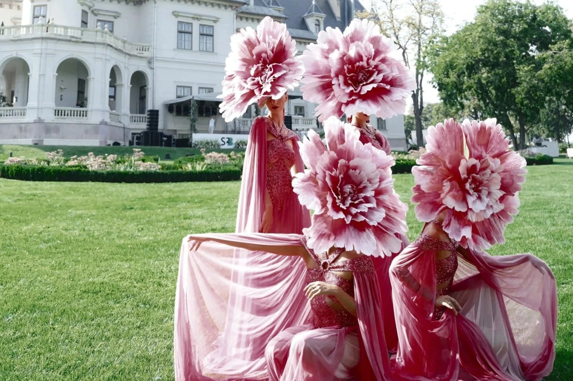 Set design and Made in Italy costumes featured within a luxury boutique event in Budapest