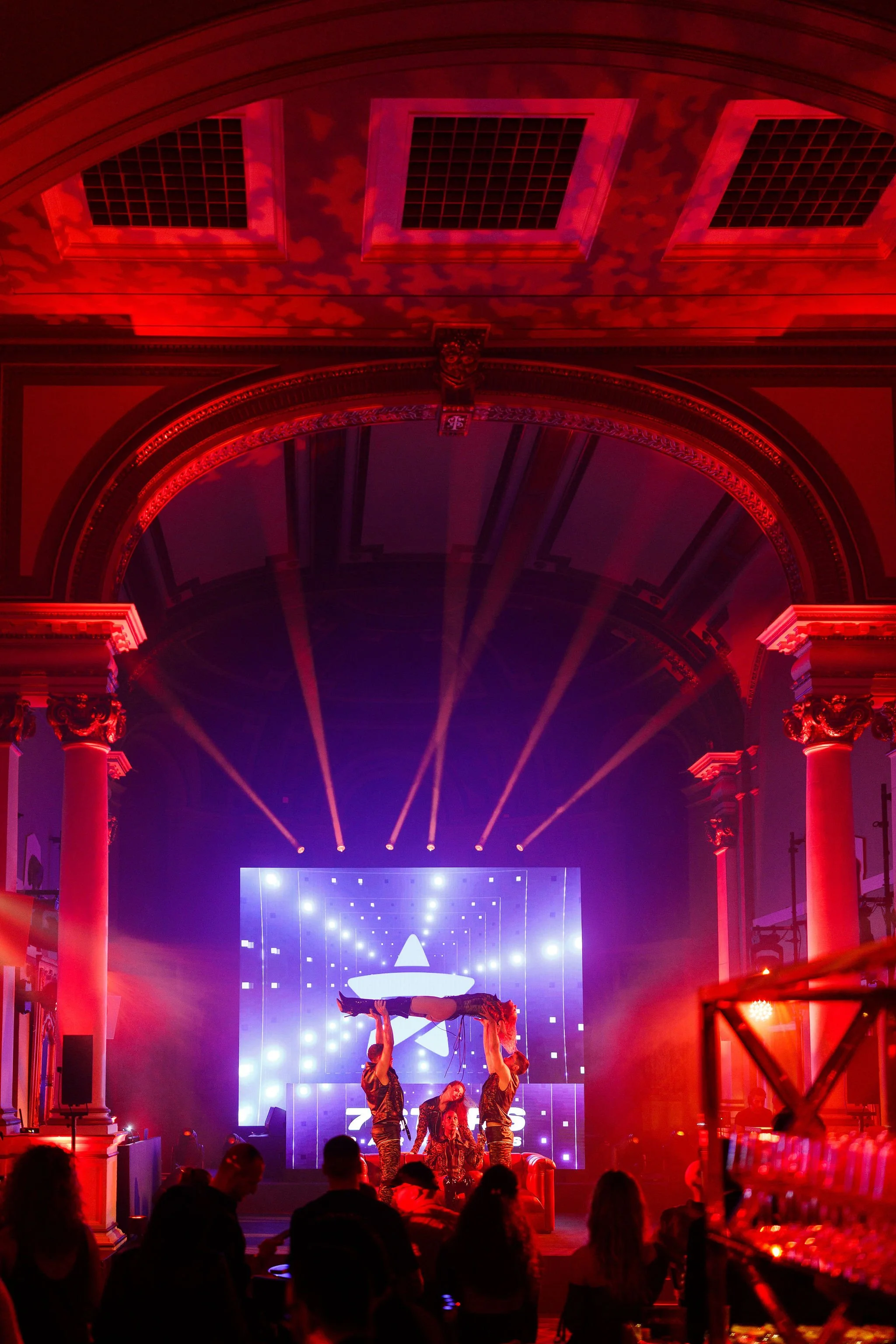 Immersive event design detail at a contemporary corporate experience at ICE London