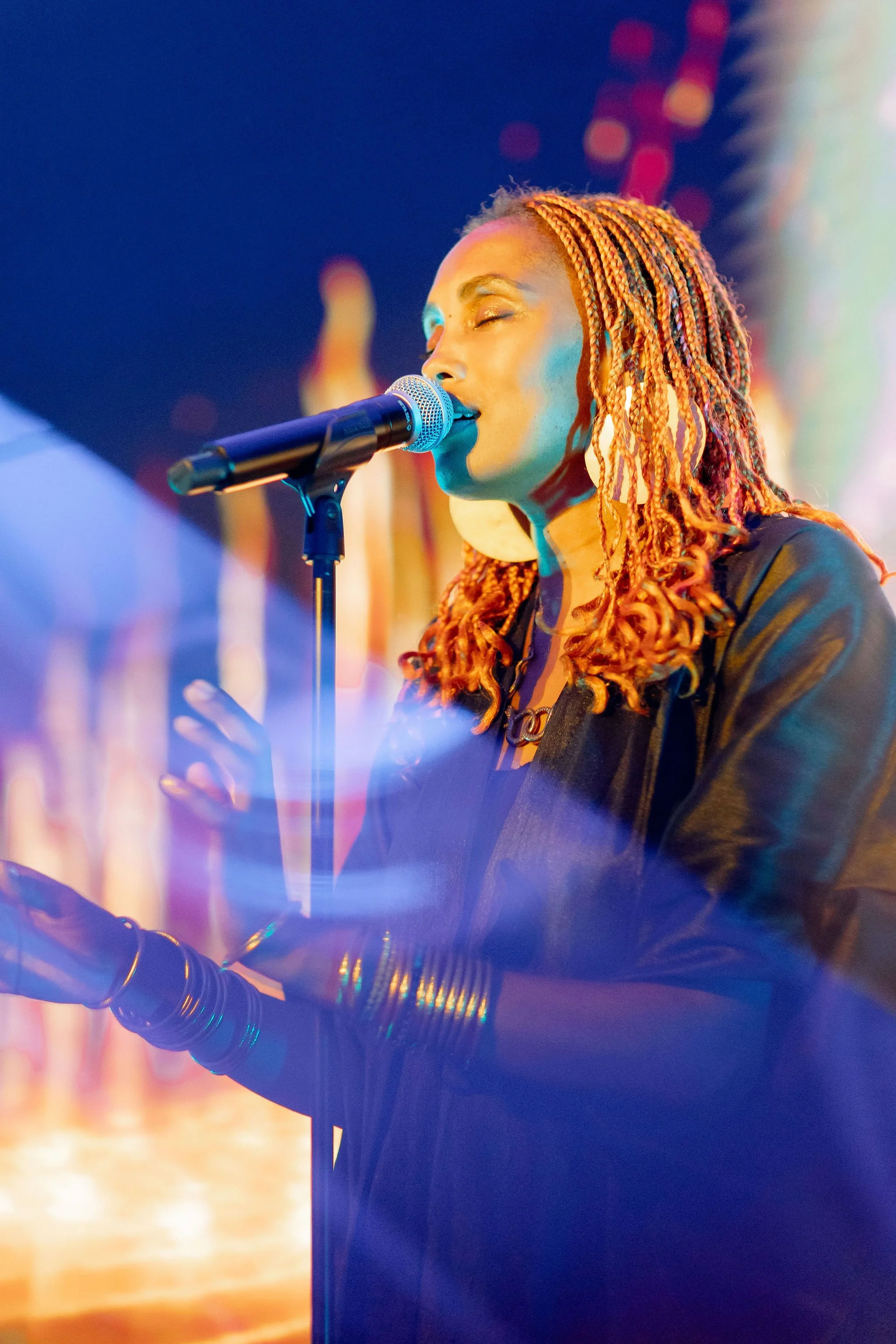 International live performance by Imany during a VIP event at the Museum of Fine Arts Budapest