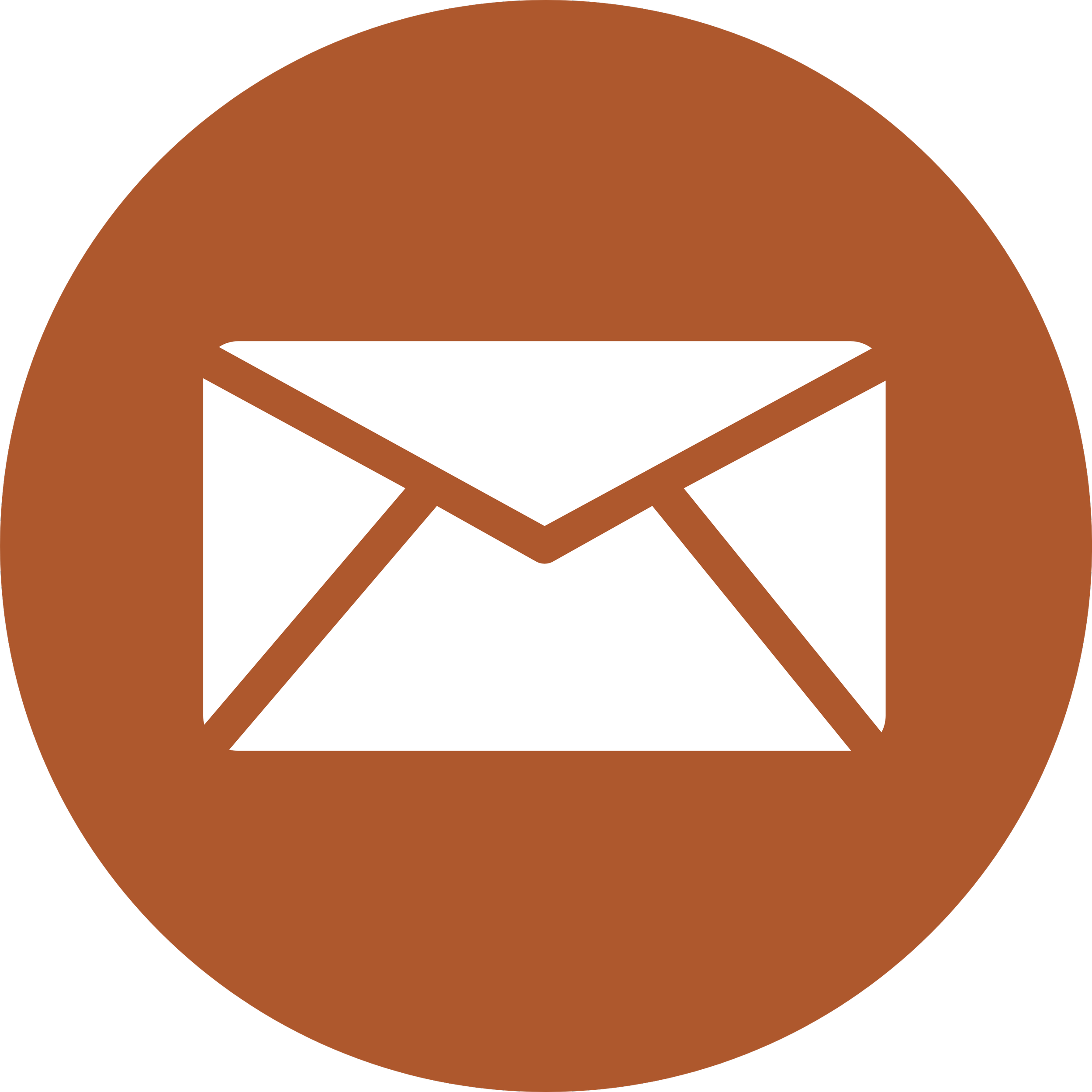 Email icon in a circular design representing contact via email and online communication