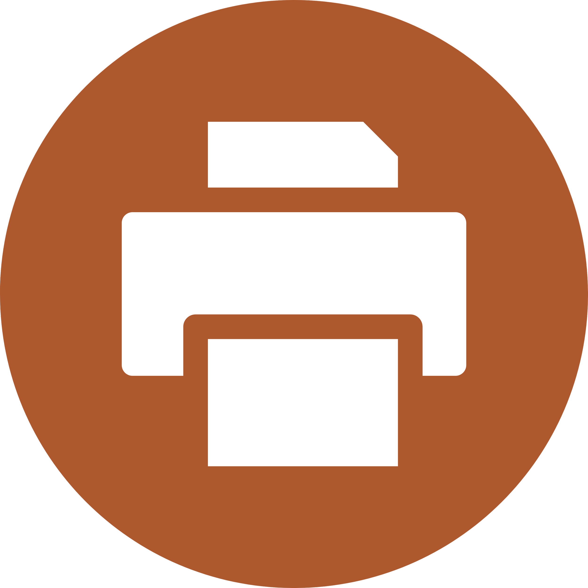 Printer icon in a circular design representing document printing and office resources