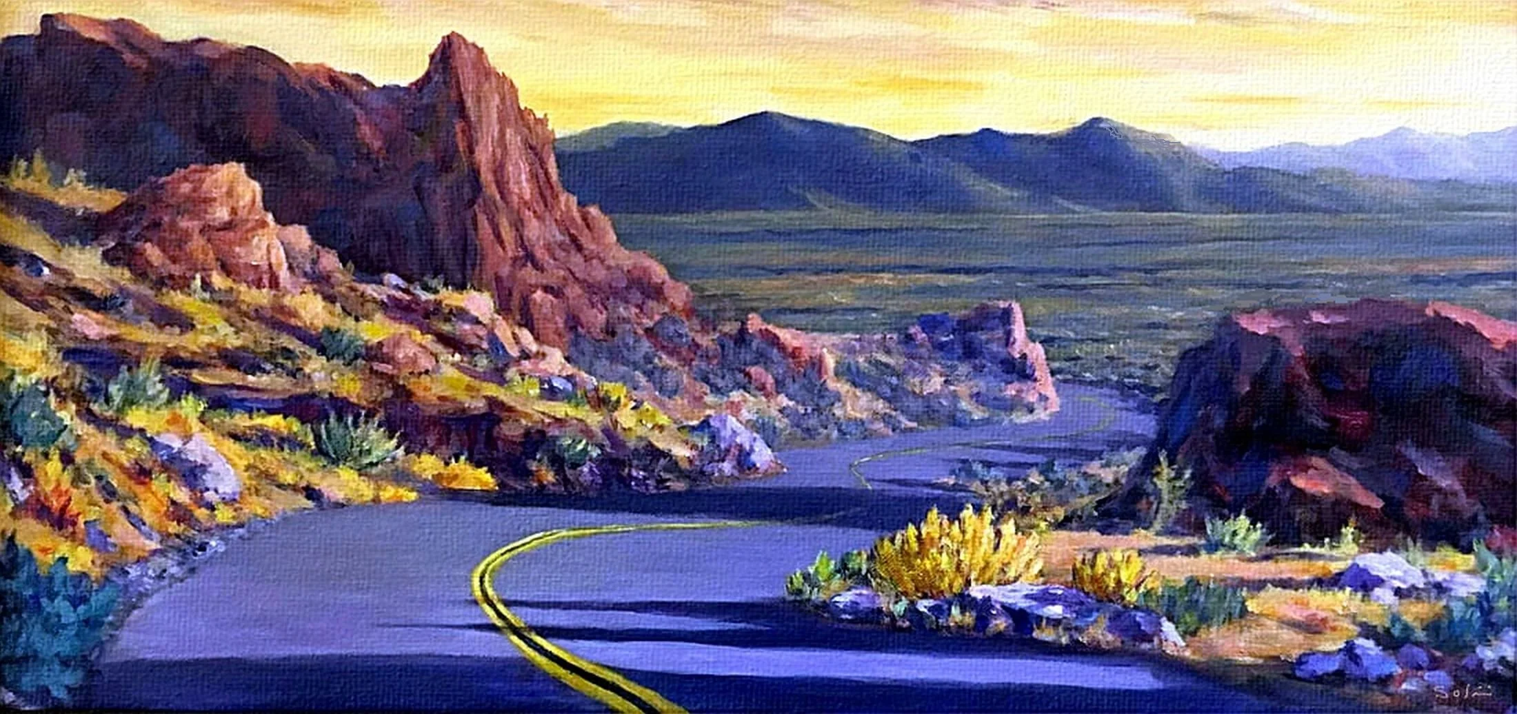 "Double Yellow Line"  (Sold)