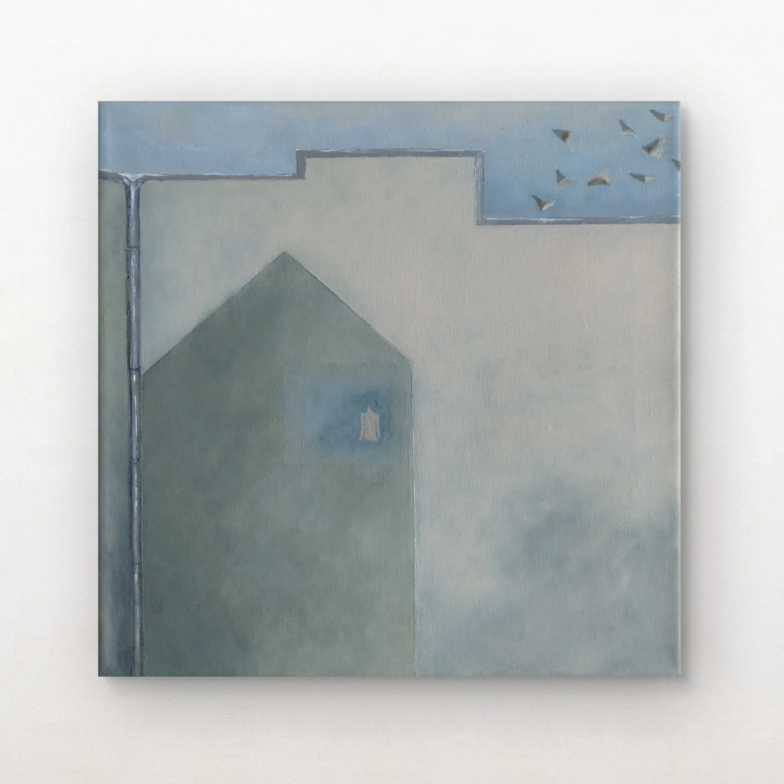 Trace, 2026, Acrylic on canvas --- 25 x 25 x 1,8  cm. 
