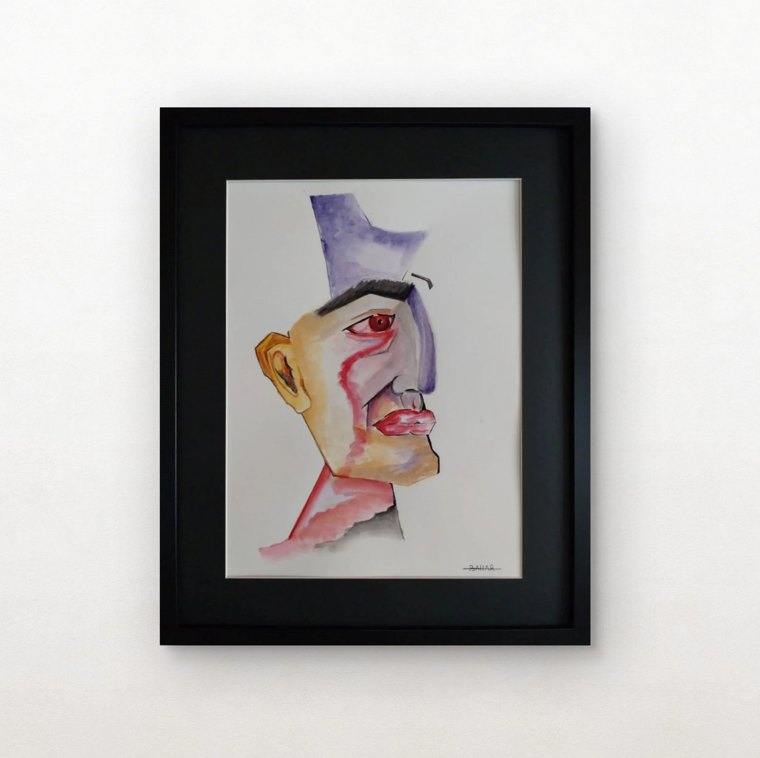 Anxiety 'Kaygı' , 2024, Acrylic on Paper --- 40 x 50 cm. Private collection.