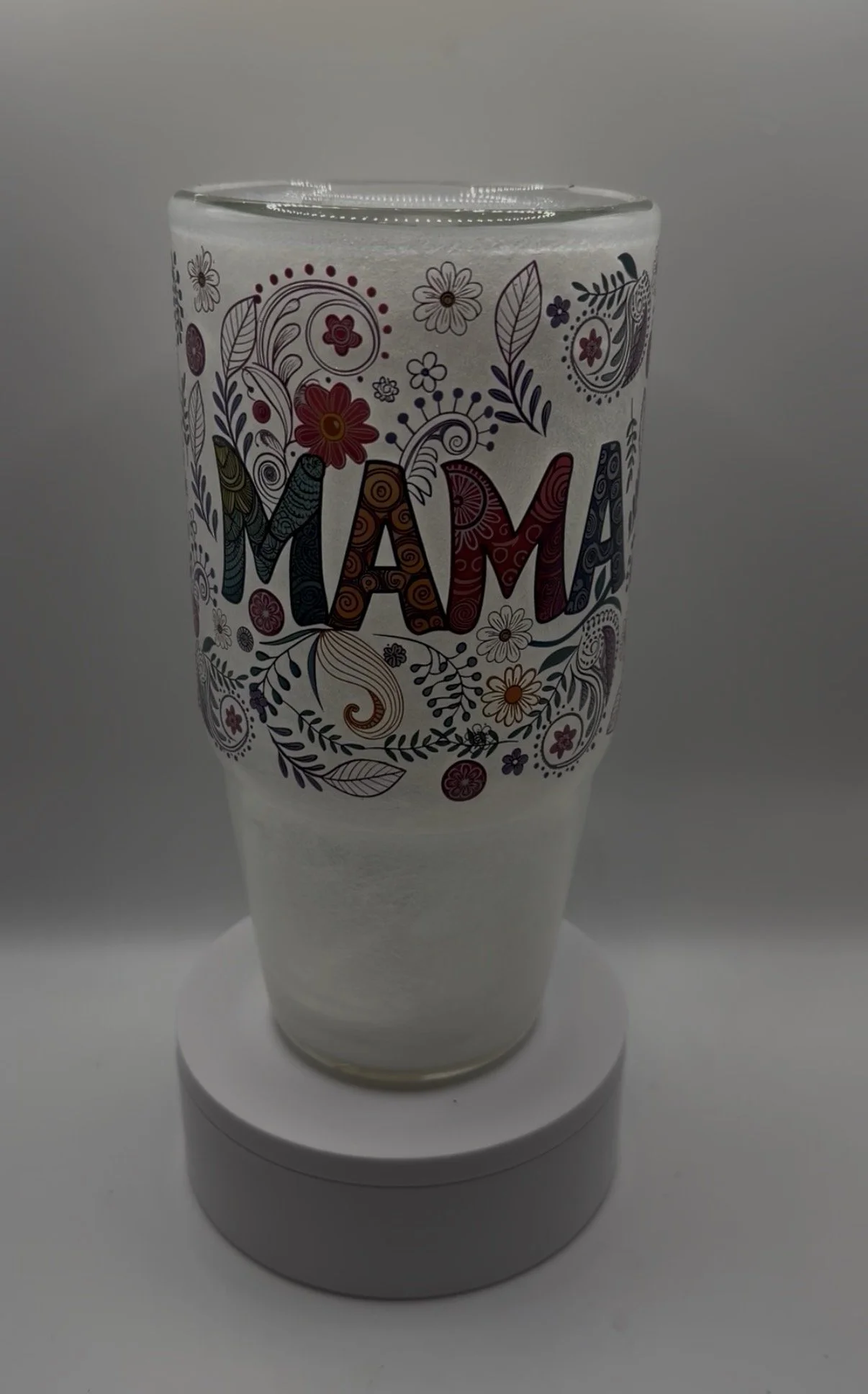 Custom 32oz Glitter Snow Globe Glass