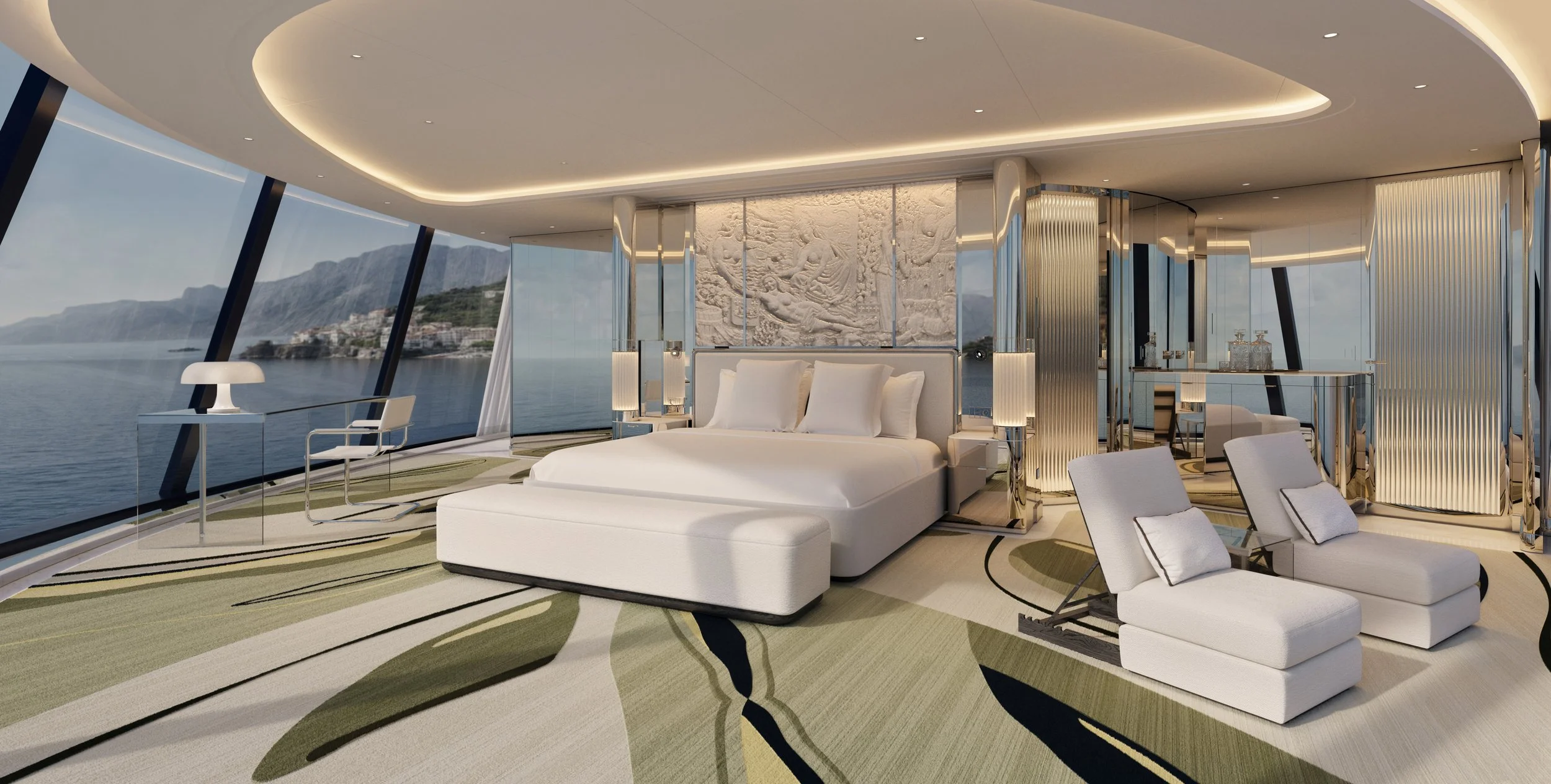 If you're going to lose sleep, do it with a view like this. The Master Bedroom of the Funnel Suite