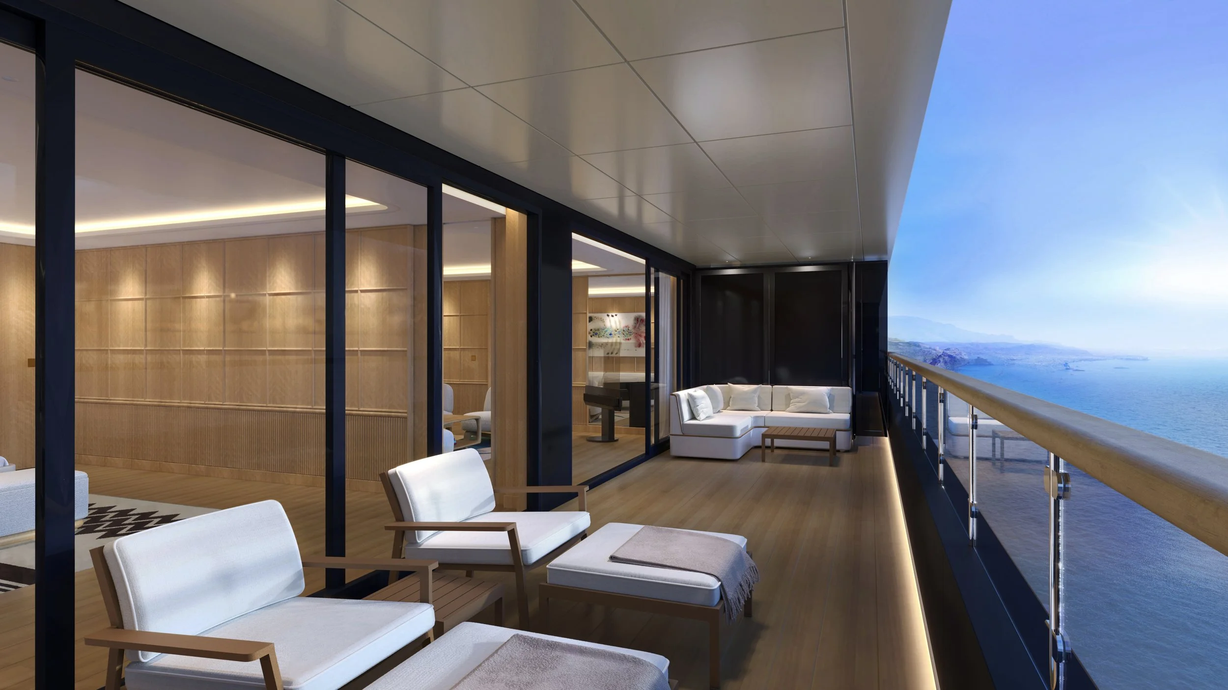 Space you can breathe. The Ocean Suite terrace—540 square feet of open air.