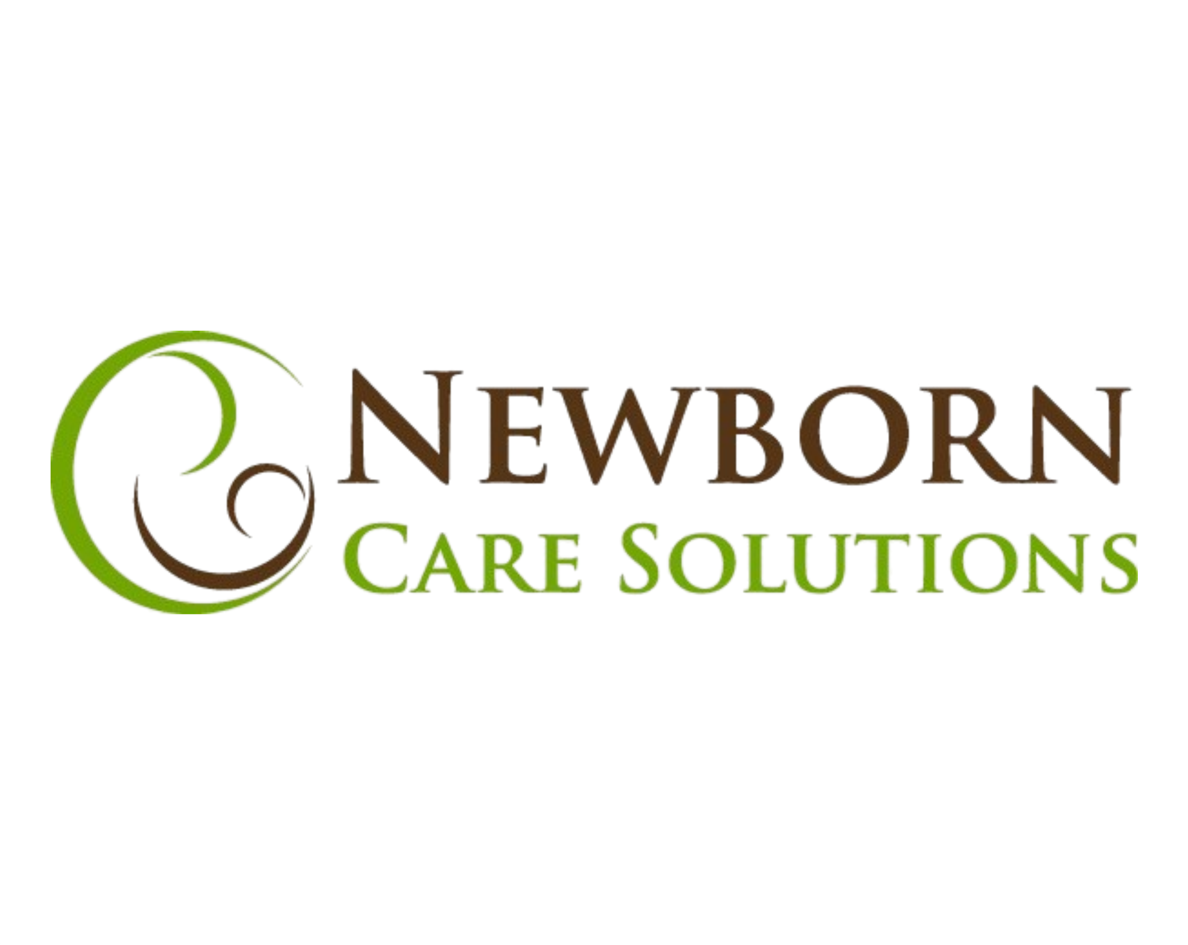 Logo for Newborn Care Solutions with a green and brown color scheme.