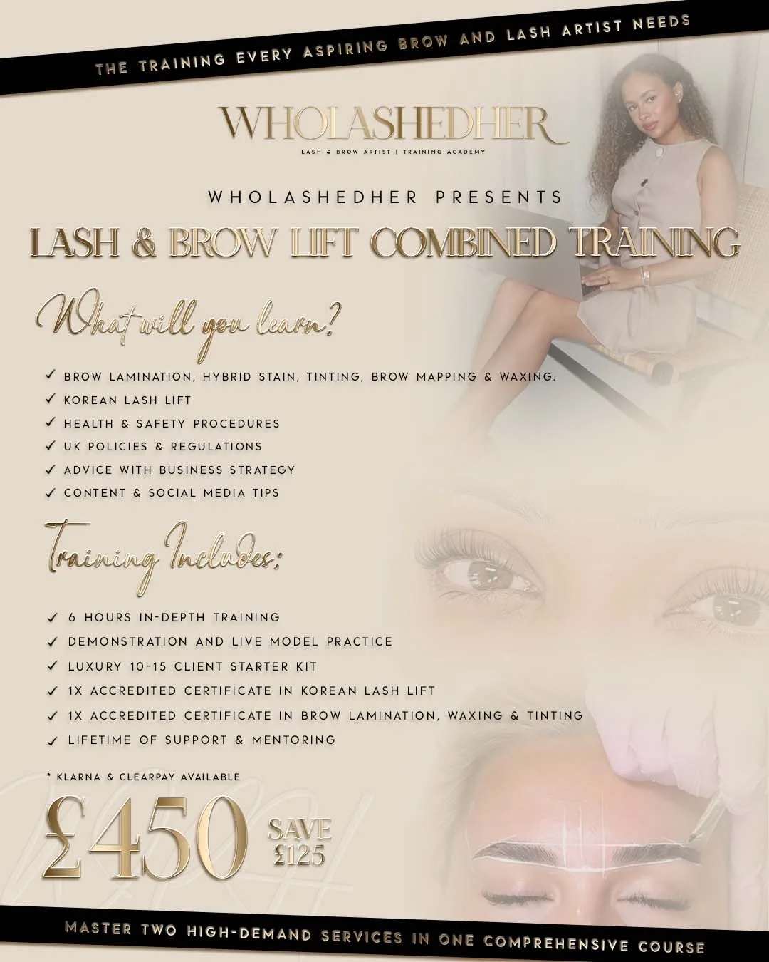 LASH AND BROW LIFT PACKAGE COURSE