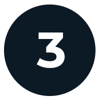 Dark background with the number three in white in the center.