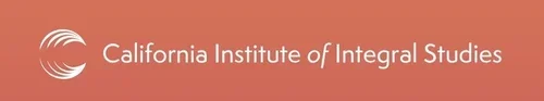 Logo of California Institute of Integral Studies on an orange background.