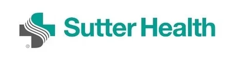 Sutter Health logo featuring a teal cross with a gray stripe and the company name in teal.