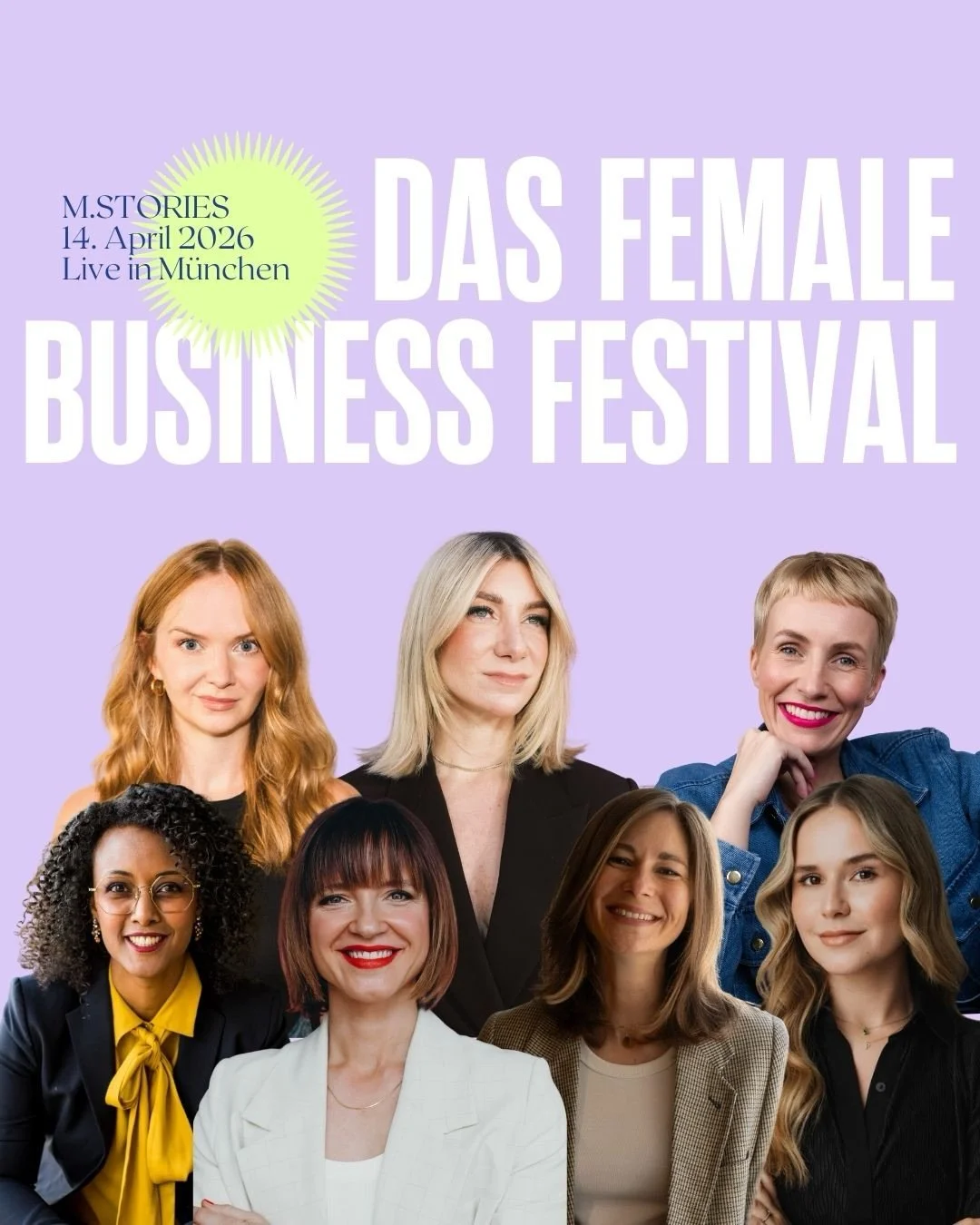 MUNICH LADIES - are you ready? 🤩✨

Ich bin dieses Jahr Teil des M-Stories Female Business Festival am 14.04. in M&uuml;nchen und ich freu mich so sehr dar&uuml;ber 🫶🏻. 

Das Motto f&uuml;r 2026: THE NEXT LEVEL - Mutig voranschreiten.

👉 Ein Tag f