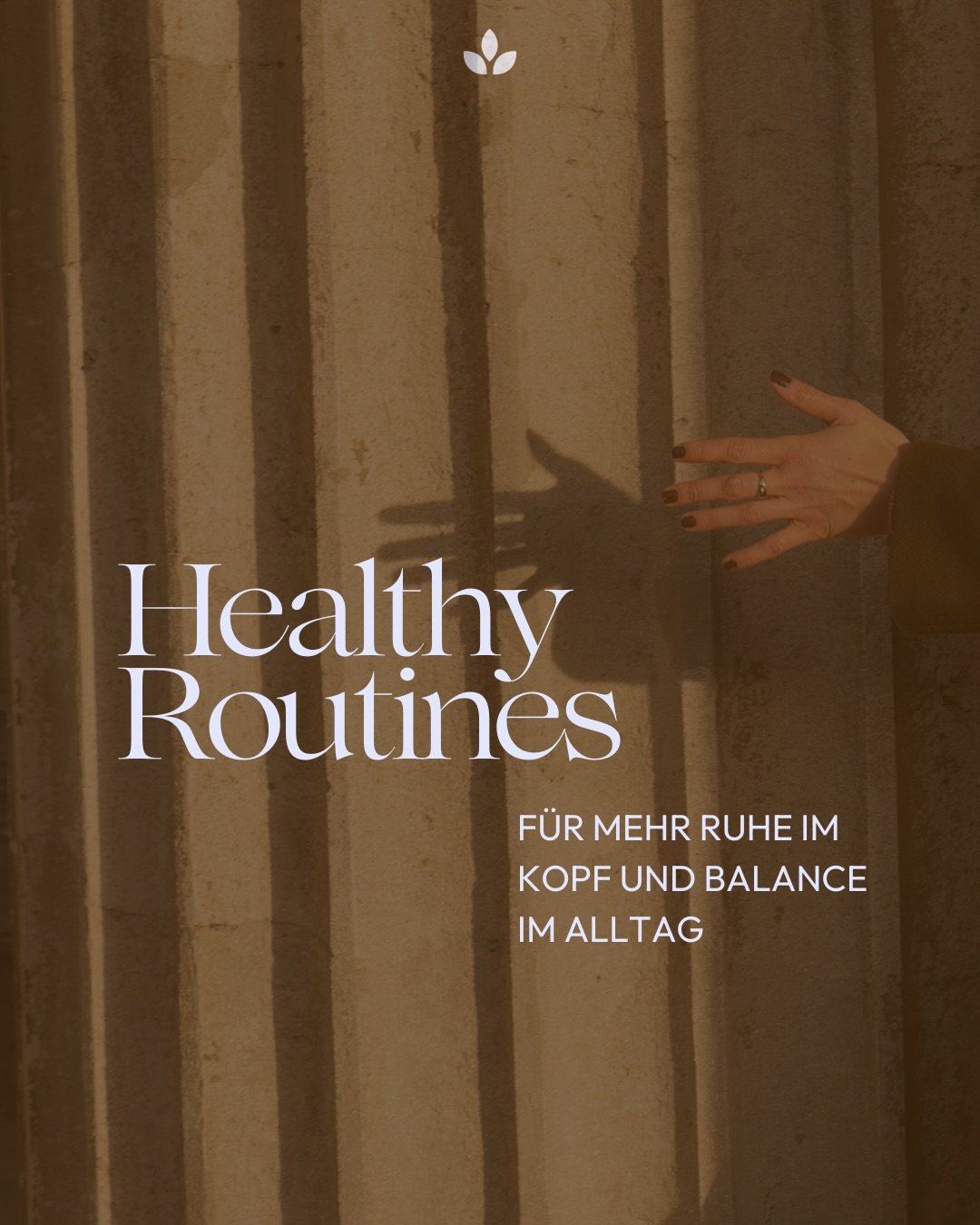 Healthy routines - Dein Tag. Dein K&ouml;rper. Dein Geist. 🤎

Oft funktionieren wir nur &ndash; morgens, tags&uuml;ber, abends. 
Aber schon kleine bewusste Momente am Tag machen einen gro&szlig;en Unterschied. 🦦✨

	&bull;	Ein sanfter Start am Morge