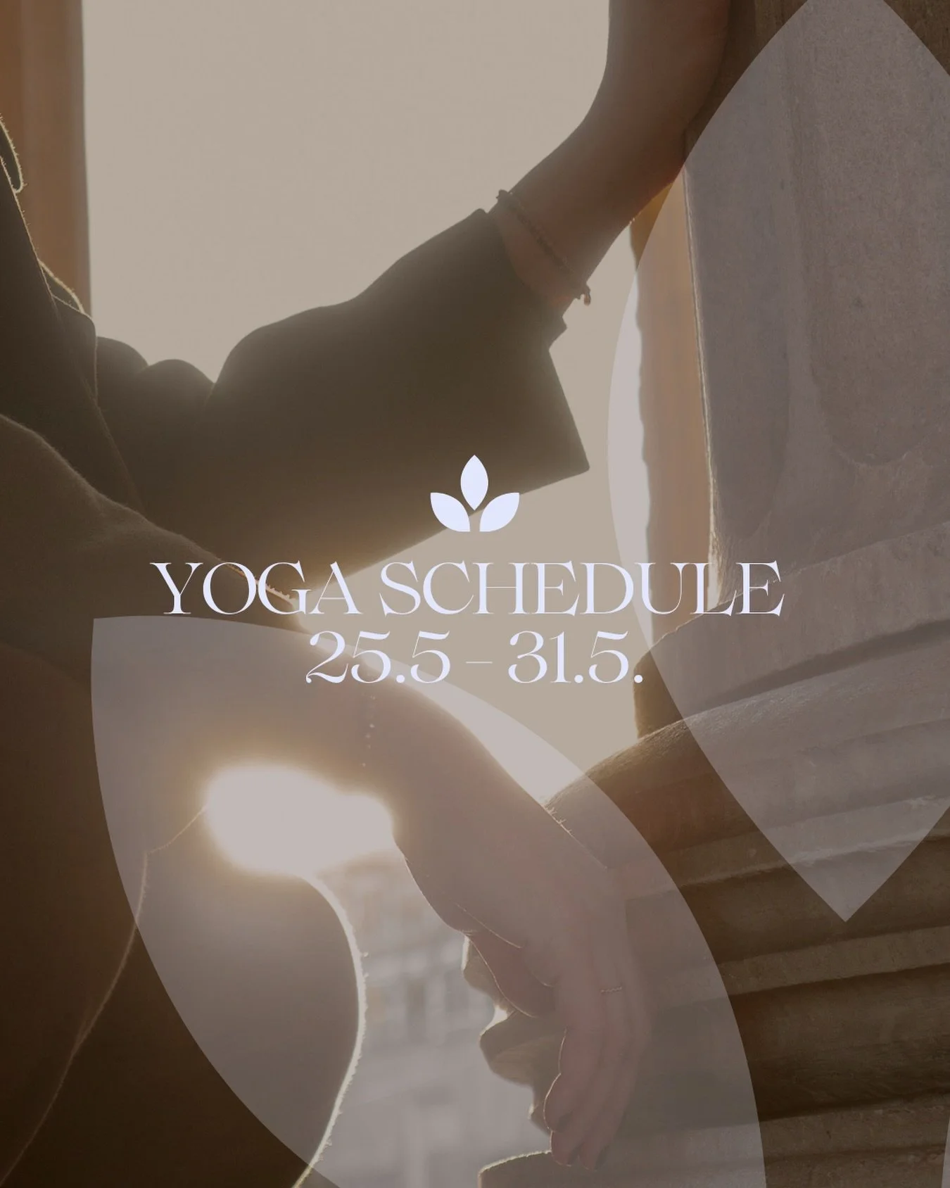YOGA SCHEDULE MAY - 25.5. - 31.5. 🌸🫶🏻✨

Ich bin zur&uuml;ck in Munich und freue mich auf alle Yogastunden mit euch ☺️✨

TUESDAY
18:30 - 19:45h Dynamic Peace Flow im At Peace @studio_atpeace 

THURSDAY
7:30 - 8:30h Dynamic Morning Flow im At Peace
