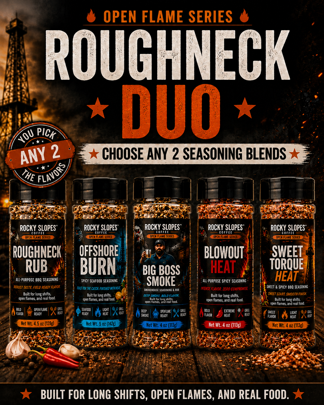 Roughneck Duo™ – Choose Any 2 Seasoning Blends