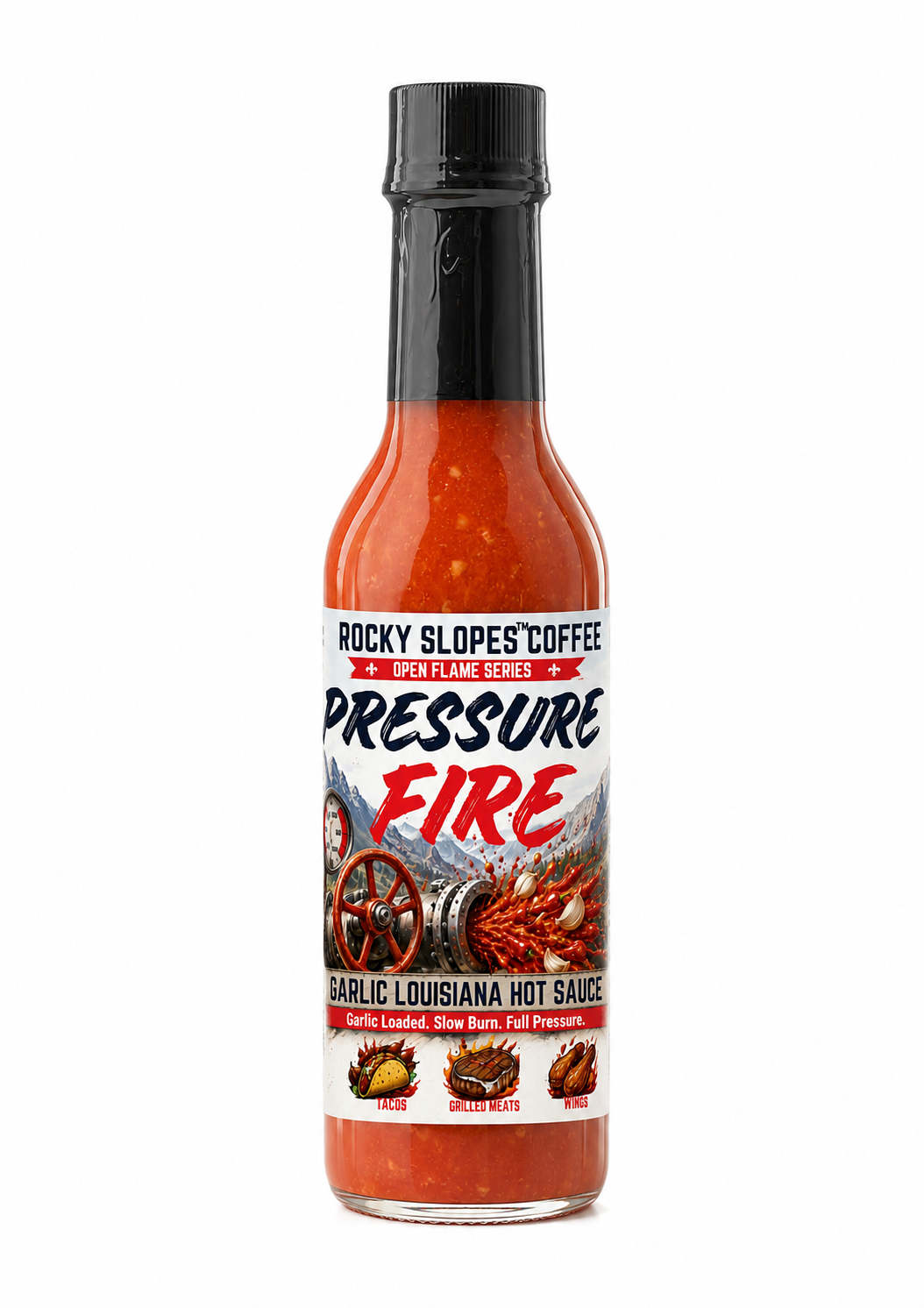 Pressure Fire Garlic Louisiana Hot Sauce