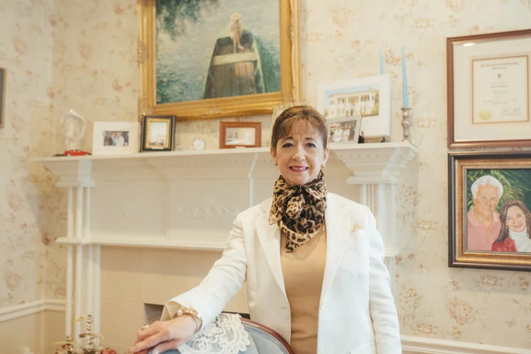 Debra J. Sutton, founding partner of Sutton Law Firm, inside Mann Manor in Bartow, Florida