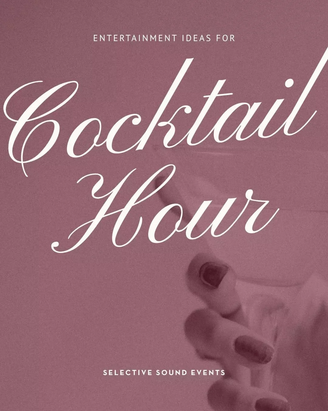 We can recommend some amazing wedding pros for all of these! 

Full disclosure, we will be including ourselves on the list. 😉 

Which ones will you have at your cocktail hour?