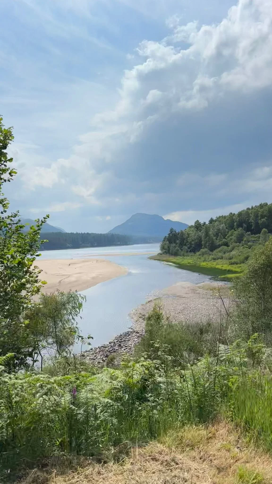 The beautiful view of Loch Laggan which greets Beat the Sun cyclists as they cross the Central Highlands towards Loch Laggan.