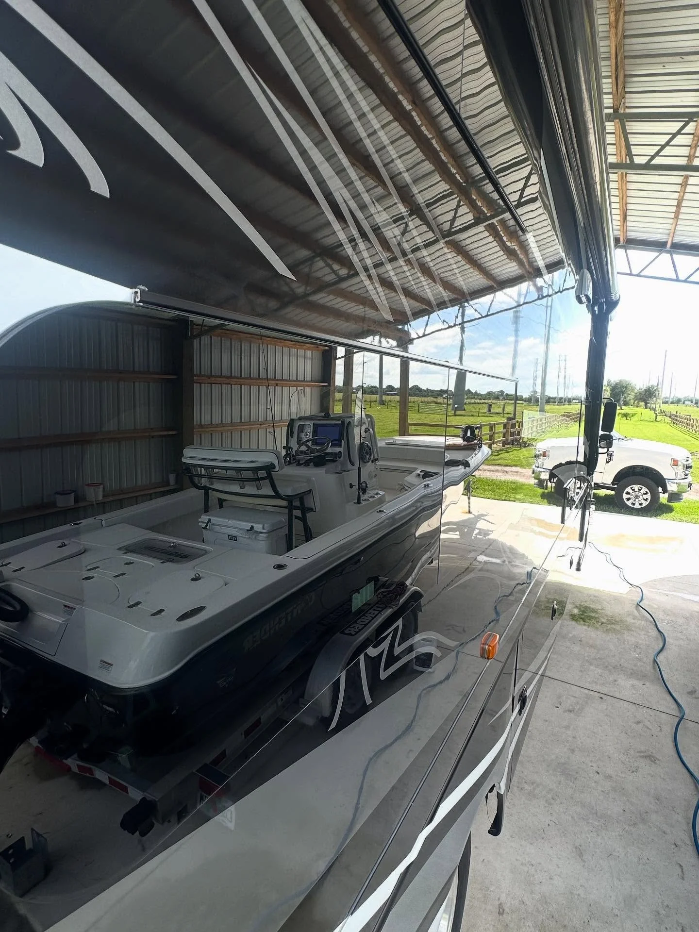 Wash and wax on this beautiful RV!